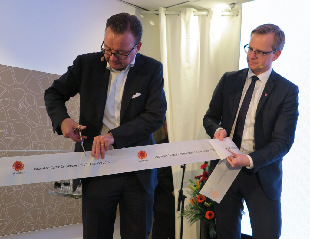 Karl-Henrik Sundström, vd Stora Enso och Mikael Damberg, närings- och innovationsminister.