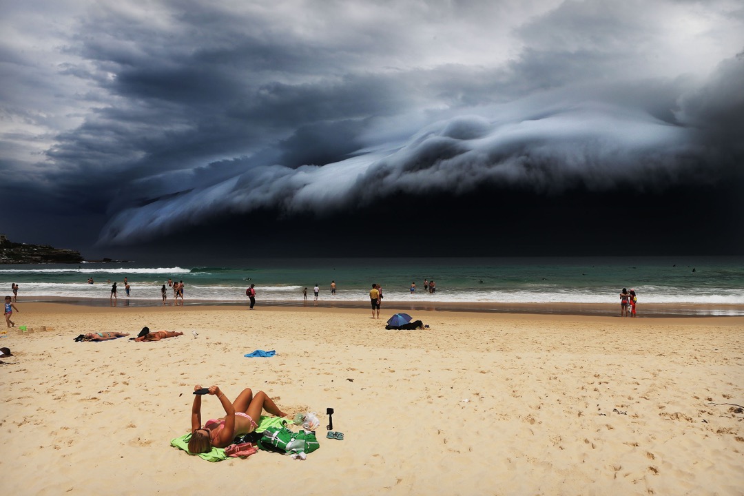 Rohan Kellys bild av annalkande storm i Australien. 